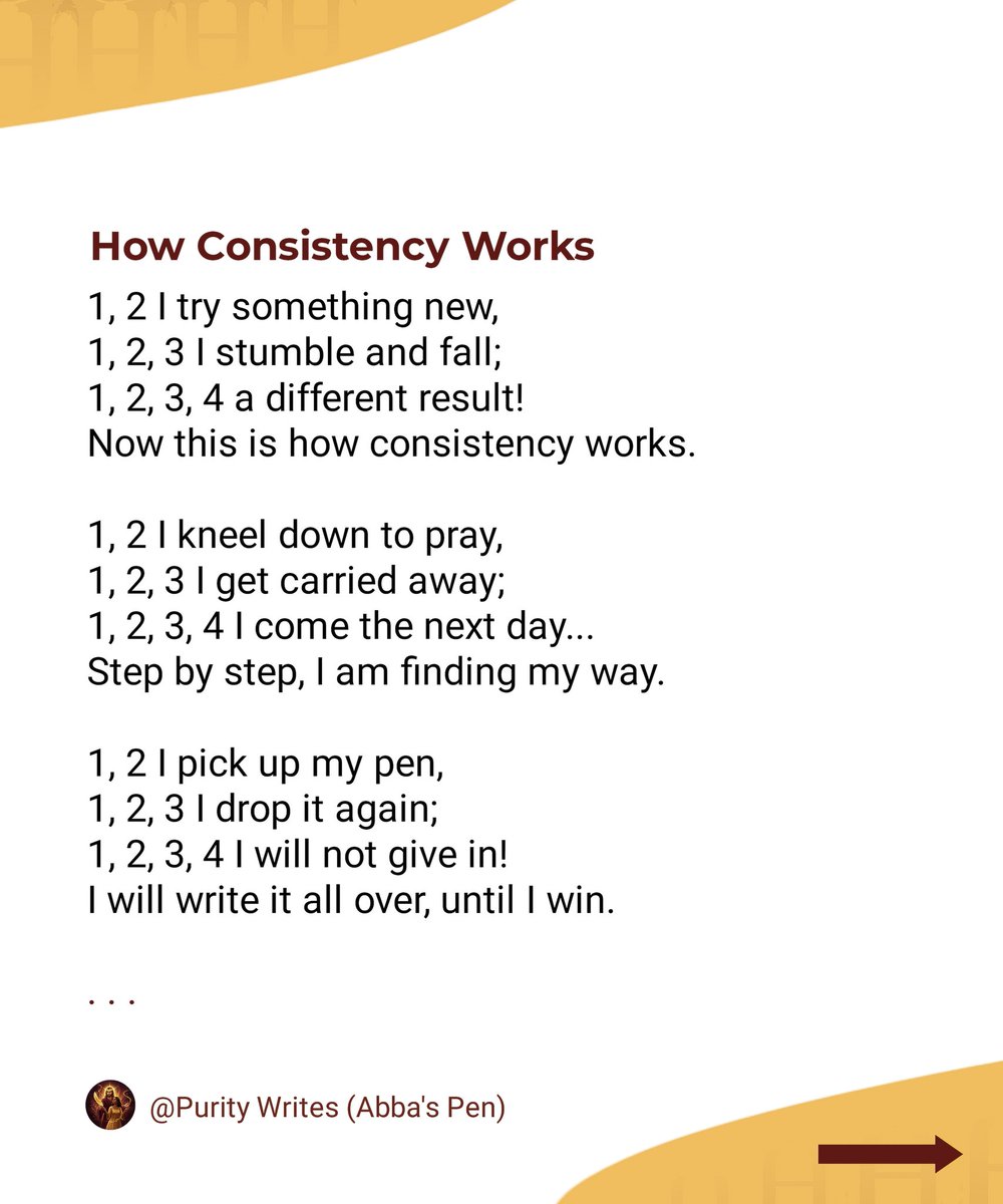 abbas_pen's tweet photo. How Consistency Works is now live on all platforms! π€π€
What line got to you? Please let us know in the comments.
#Consistency #pocoapoco #AbbasPen #PurityWrites #PurityObiri https://t.co/MWg4zDn4G2