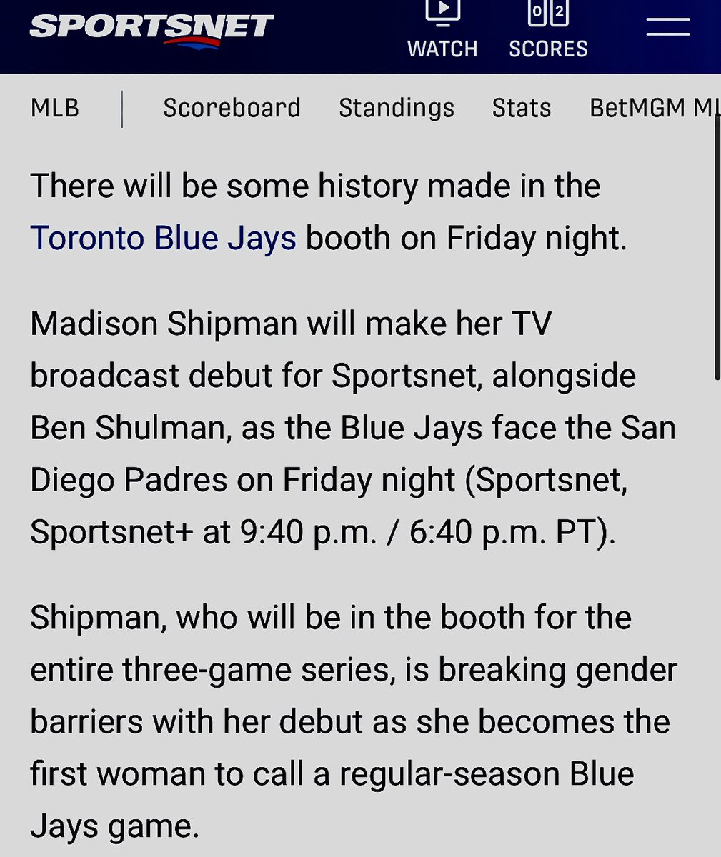 Berger_BYTES's tweet photo. Deserving honor tonight in #SanDiego for Madison Shipman, who does consistently solid work for #Sportsnet while covering the #BlueJays. #Padres #MLB #Leafs https://t.co/w3jGQB91jV