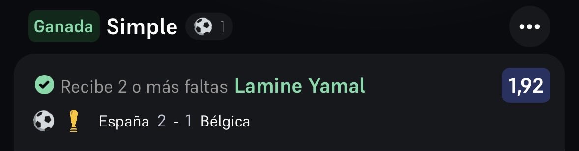KabraSportBets's tweet photo. ✅ OTRO VERDE. 🟢

Lamine Yamal recibió las 2 faltas que esperábamos. 📖⚽️

No es suerte. Es entender cómo se desarrollan los partidos.

📲 La mejor artillería sigue saliendo primero en Telegram. 🐐🔥 https://t.co/h5CX4kCaCF