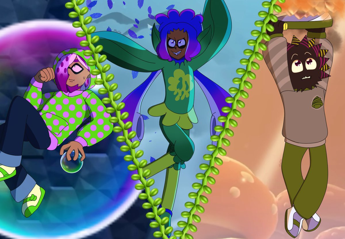 Maria_Mansion's tweet photo. Ba-da-da-daaa, Wonder Squad!!!
#splatoon #splatbands #squidsquad https://t.co/5gBovlLytG