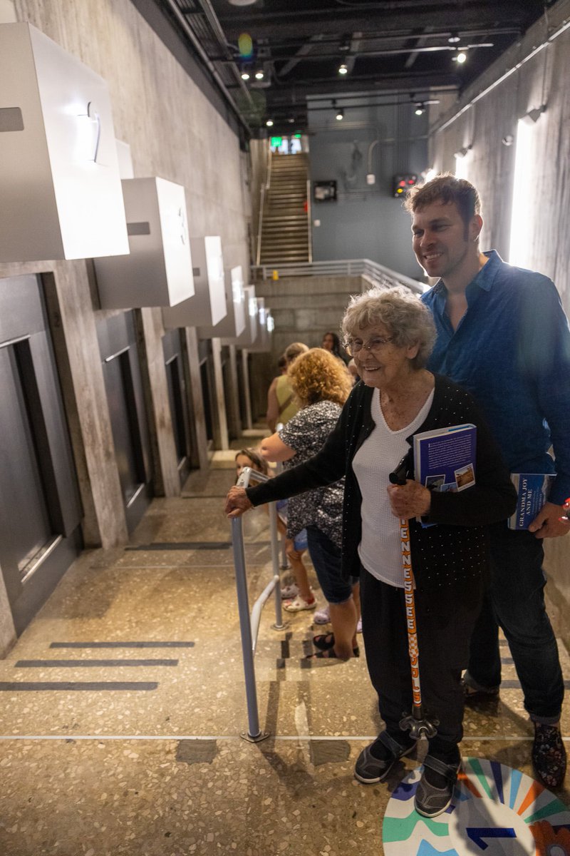 GatewayArchSTL's tweet photo. Look who came back to take a Tram Ride to the Top! It's Brad & Grandma Joy, who at 93-years-old became the oldest person in the world to visit all 63 U.S. National Parks after first visiting @gatewayarchnps in 2019.

Now they have a book out about their adventures and there are a limited number of signed copies for sale in the Arch Store!