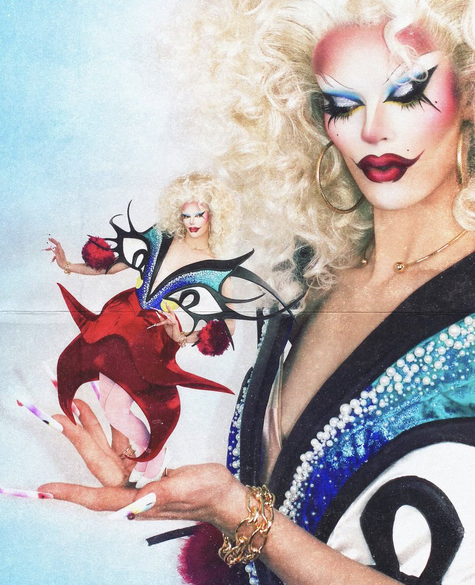 Drag_Crave's tweet photo. Fluffy Bidule looks vibrant in her "Dress Excess" runway for Drag Race France season 4. https://t.co/jw7x4t2tQZ