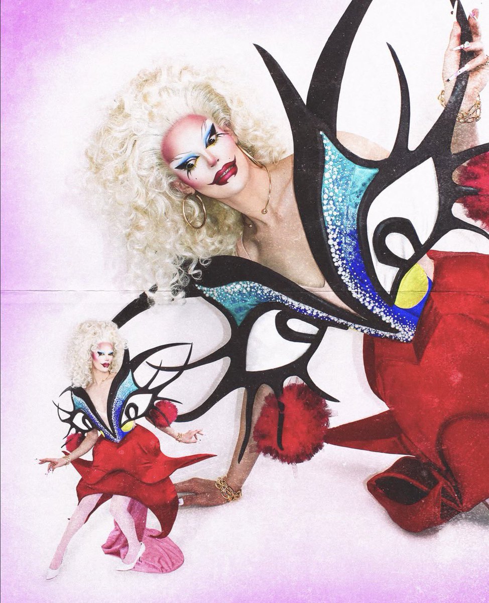 Drag_Crave's tweet photo. Fluffy Bidule looks vibrant in her "Dress Excess" runway for Drag Race France season 4. https://t.co/jw7x4t2tQZ
