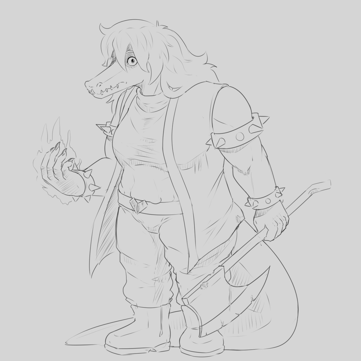 BadFidhell's tweet photo. she is susie ? no, she is Gert the Deinosuchus from Volcano high, although she is a lil bit shy and wide
#snootgame #deltarunefanart #scaly https://t.co/0QcChcx7nS