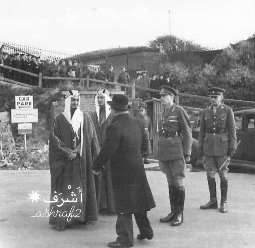 AshrfB92045's tweet photo. العنوان؛الأمير فيصل بن عبد العزيز وشقيقه خالد في قلعة دوفر عام 1943م.
Title: Prince Faisal bin Abdul Aziz and his brother Khalid at Dover Castle in 1943 AD. https://t.co/jk5WCUgdO9