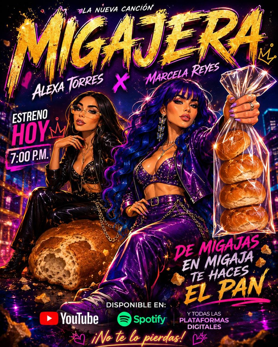 CarmenCalderaa's tweet photo. Si tienes una amiga migajera, está es tu canción.💜💜💜

ALEXA &amp; MARCELA X MIGAJERA https://t.co/Zw1cS46uWX