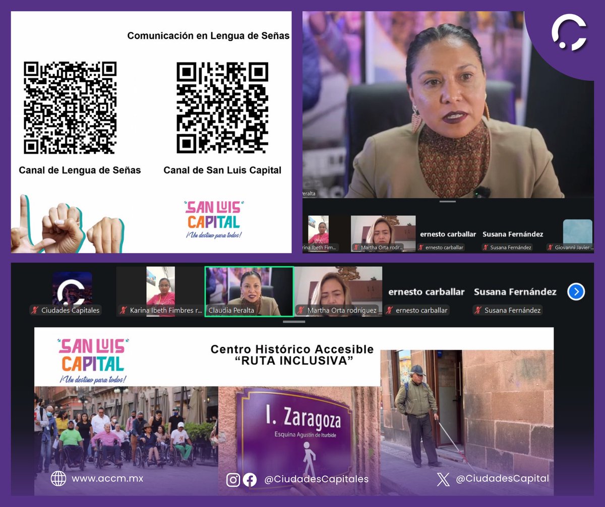 CiudadesCapital's tweet photo. ♿🌎 Gracias @SLPMunicipio 

Por compartir en la #InterEx “Destino Turístico Inclusivo” una experiencia que impulsa ciudades más accesibles e incluyentes.

#ExperienciasQueNosHacenMásFuertes
Atte: @javierdiazglz , Pdte. de Saltillo y de la #ACCM https://t.co/KxnWQZrPJT