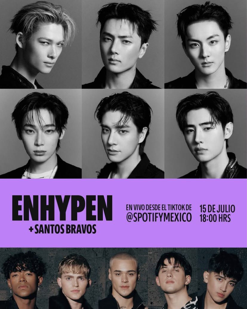 Pearlkitta's tweet photo. Spotify México transmitará a travez de TikTok el evento previsto en Campo Marte de Enhypen x Santos Bravos el día 15 de julio a las 6:00 PM  🇲🇽 🥺💕

#SANTOSBRAVOS @santos_bravos https://t.co/QleMPJXDB7