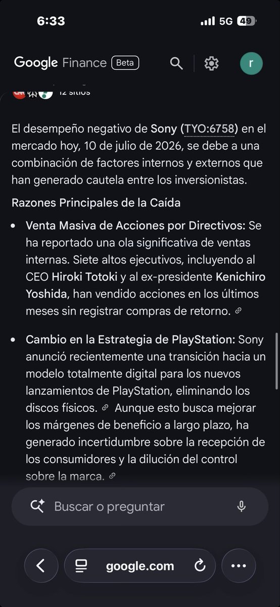 PixelAlDia's tweet photo. Es que nisiquiera fue solo el presidente fue toda la cúpula superior que vendió acciones, me imagino que los inversores están contentos. 
#NoDiscsNoPlaystation @BehindTGames @dan_chaos https://t.co/WRufVXGrOd