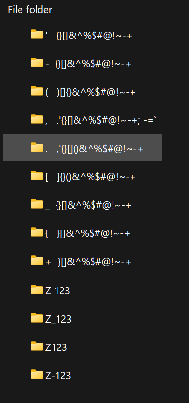 inceptionalsets's tweet photo. A layout of precedence of character alphabetization and numerical order, after I ran Internet Explorer through as much as I could.

🚩⭐🖥️💻🎧 https://t.co/bnlGCZ4Hws
