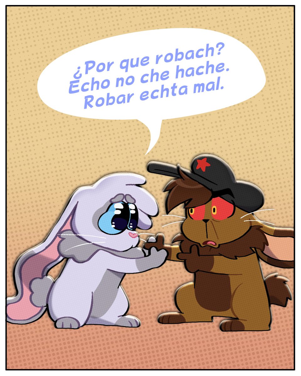 GuonejoCubano's tweet photo. Guonejo le enseña a su hermanito Fifi a defenderse.🐰🥊

#furryarwork #webcomic #guonejoz

arte by @AriDibujitos @ZUEDA_ https://t.co/6lhdGlKPxf
