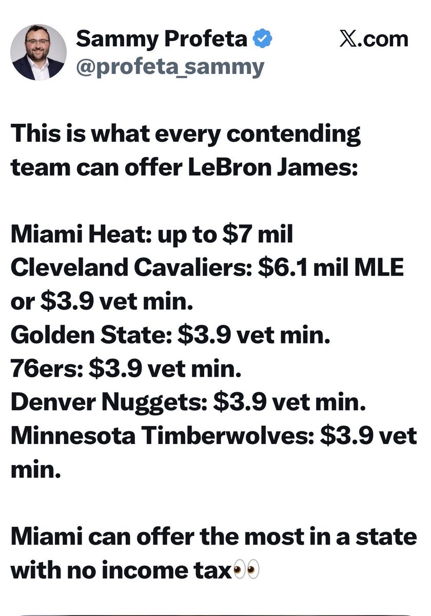 Shaqk311's tweet photo. LeBron will miss his Laker days and regret taking the Lakers for granted. 
Not a lot of
Money left out there. He insisted Lakers give him an explanation where they’d spend the money if he was going to take a pay cut. Now you’re taking a pay cut and the Lakers didn’t explain shit to you.