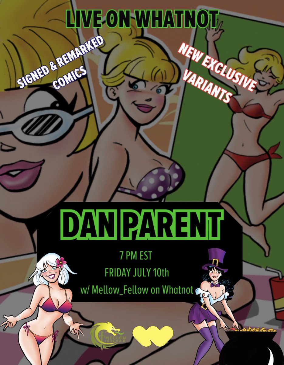 ArchieComics's tweet photo. From @comicbookexclusives and #MellowFellowTrading these new variant covers from Archie great @parentdaniel are now available! https://t.co/MTsMBBQJ1f