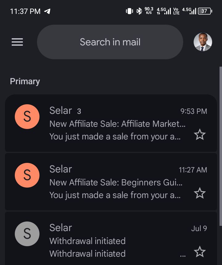 Ugmichael12385's tweet photo. Made 4 sale today 🥂🥰 Affiliate Marketing have completely changed my life 💯💯 imagine a former wheelbarrow Pusher is now making a lot of money every day all because i learnt Affiliate Marketing under Grown Academy  @coachnathel thank you sir for your teaching 🙌 Always grateful https://t.co/L7dHD0H9Mn