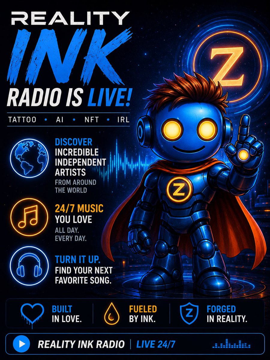 cryptograndpa01's tweet photo. ๐ถ Reality INK Radio is LIVE!
Discover incredible independent artists from around the world, 24/7.
Turn it up. You never know when youโll find your next favorite song.
๐ค Built in love. Fueled by ink. Forged in Reality.
#RealityINK #NowPlaying #IndieMusic #SupportArtists https://t.co/wYbt8yo1Ks