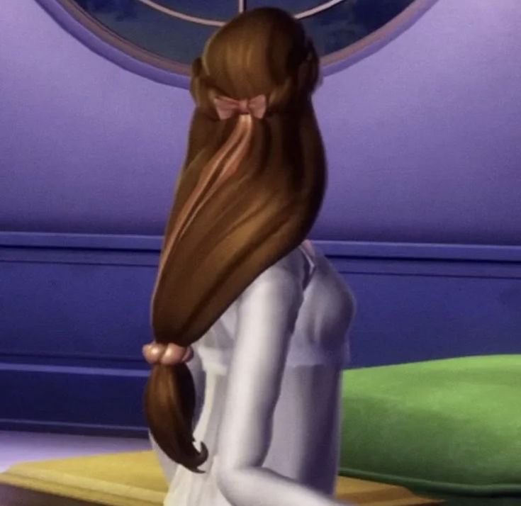 Vibelyra's tweet photo. classic barbie movies didn't play about this hairstyle: https://t.co/a96SrqUUgT