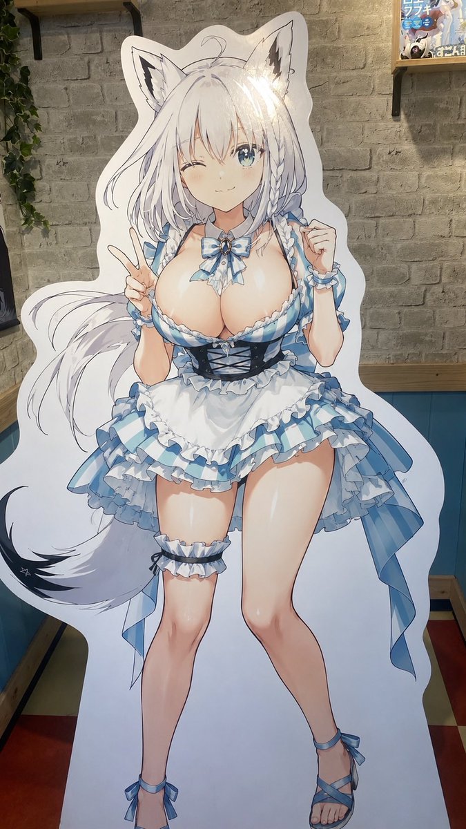 jointstrike2017's tweet photo. 秋葉原にいたフブさん、少し大胆にしてとAIにお願いしたらこうなった。AI凄いな。 https://t.co/jk1Wix0ErP