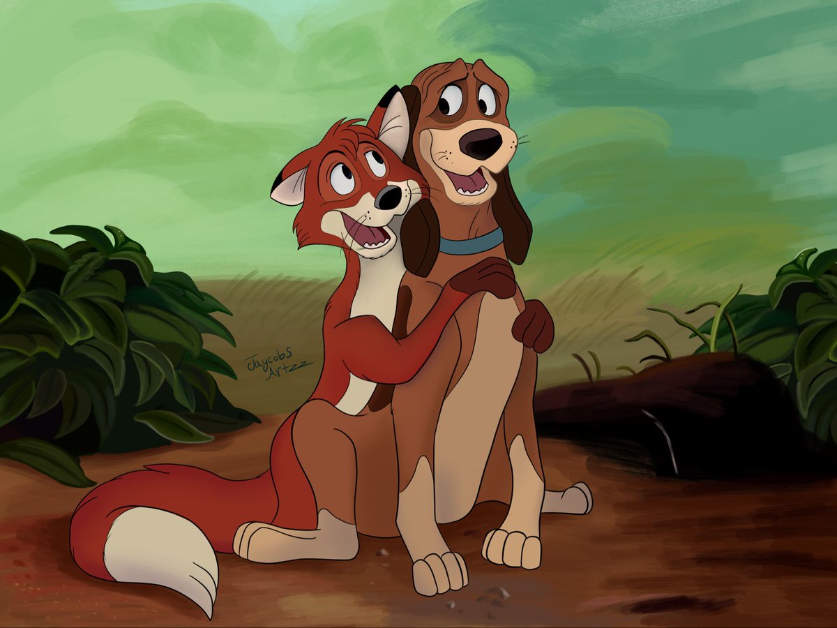 Jaycobsartzz's tweet photo. Happy 45th anniversary #Thefoxandthehound https://t.co/3DDrUzOsCf