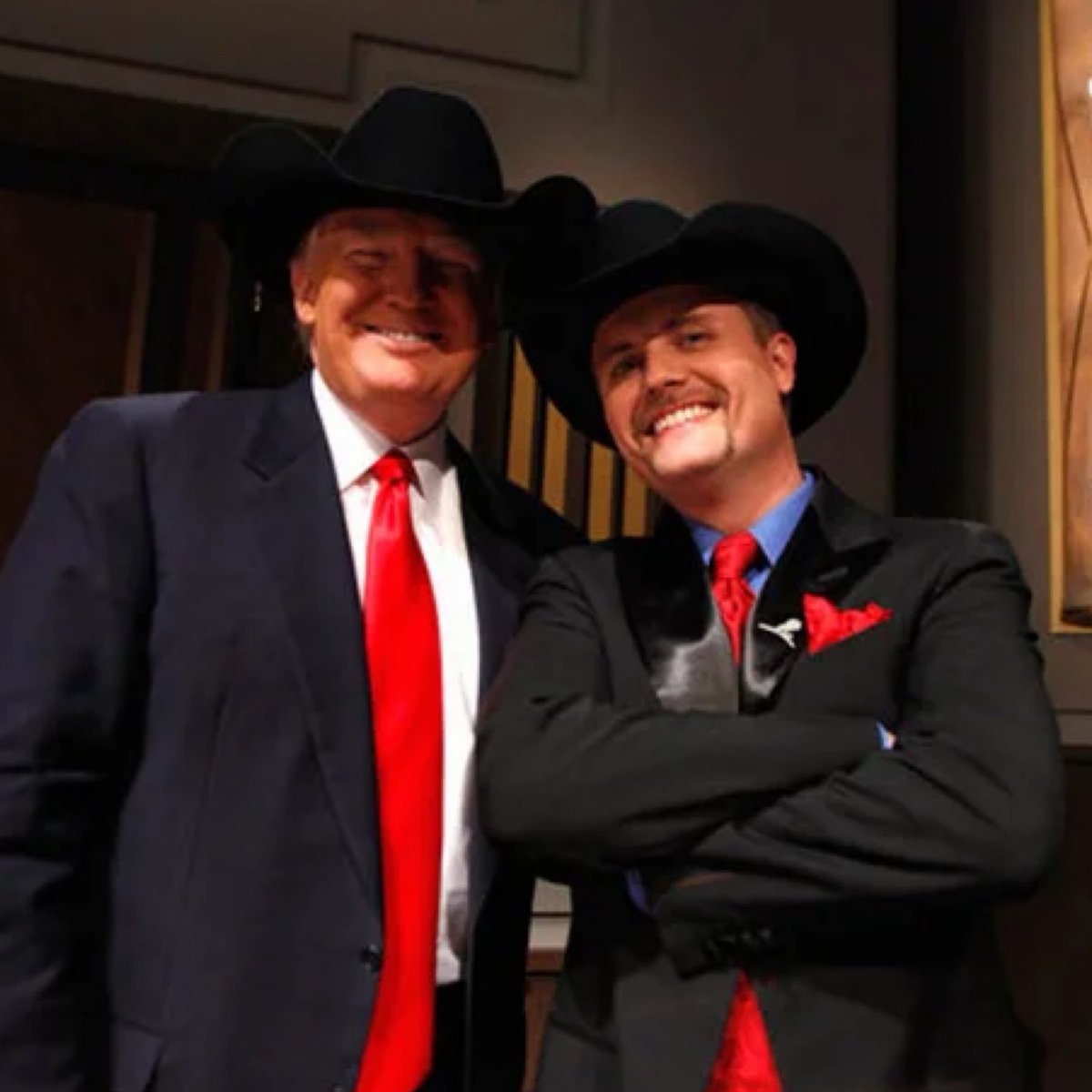 BoLoudon's tweet photo. All the way from the Apprentice to now, @JohnRich has been a loyal supporter to President Trump since day one.

Today, John was sworn in as Special Envoy for American Landowners in the Oval Office.

I wish more singers were like John! https://t.co/WGiQDEoHJr