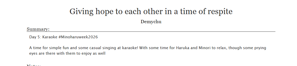 Demychu's tweet photo. Day 5: Karaoke #minoharuweek2026

https://t.co/1lKL3BPnCE

#minoharu #はるみの https://t.co/OoFJYOWd2r