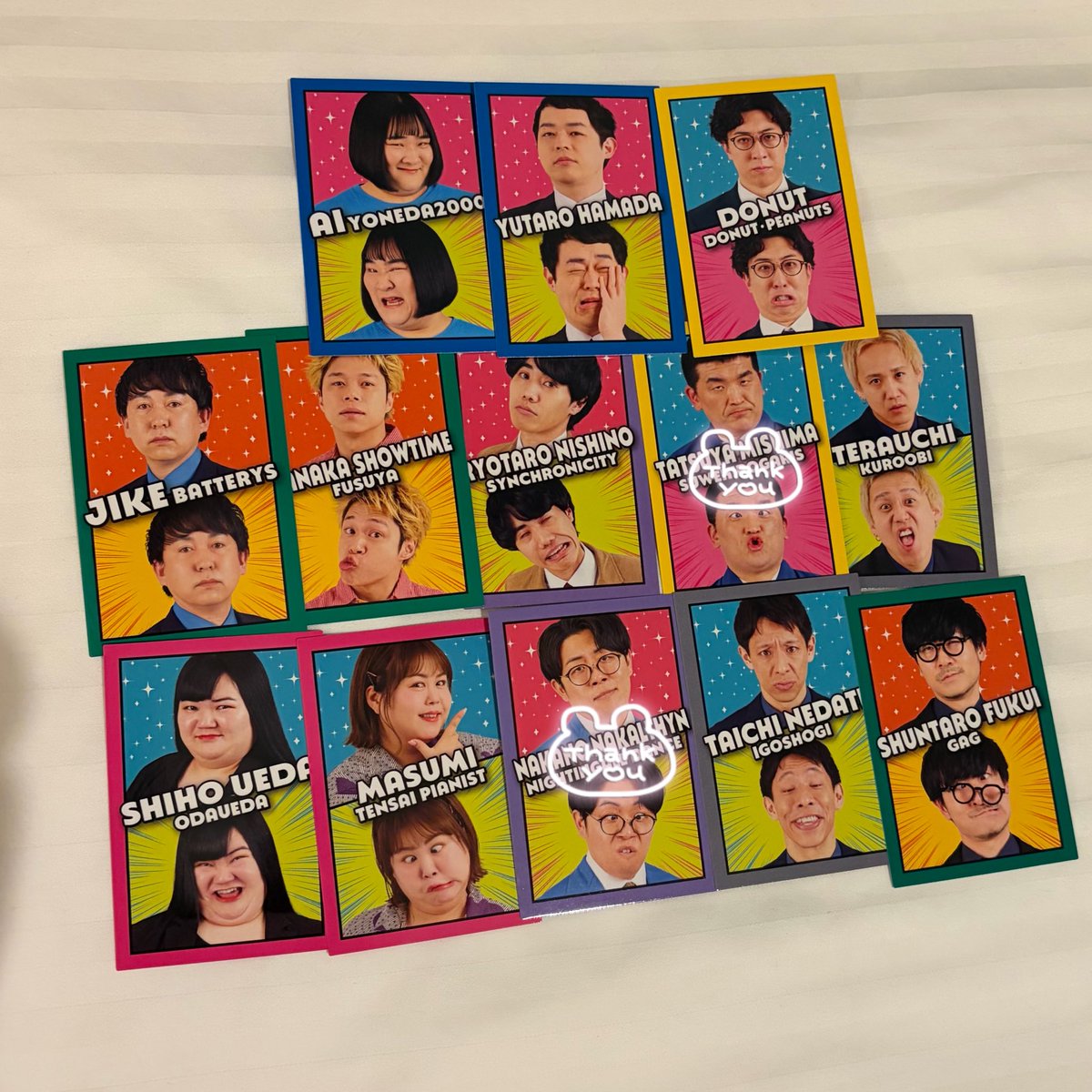 lovedol_z's tweet photo. よしもとコレカ 7th edition 第7弾 交換

【求】金魚番長>例えば炎

【譲】画像参照
※同種交換希望

郵送のみ・比率違い対応可⭕ https://t.co/fVEjTi56SX