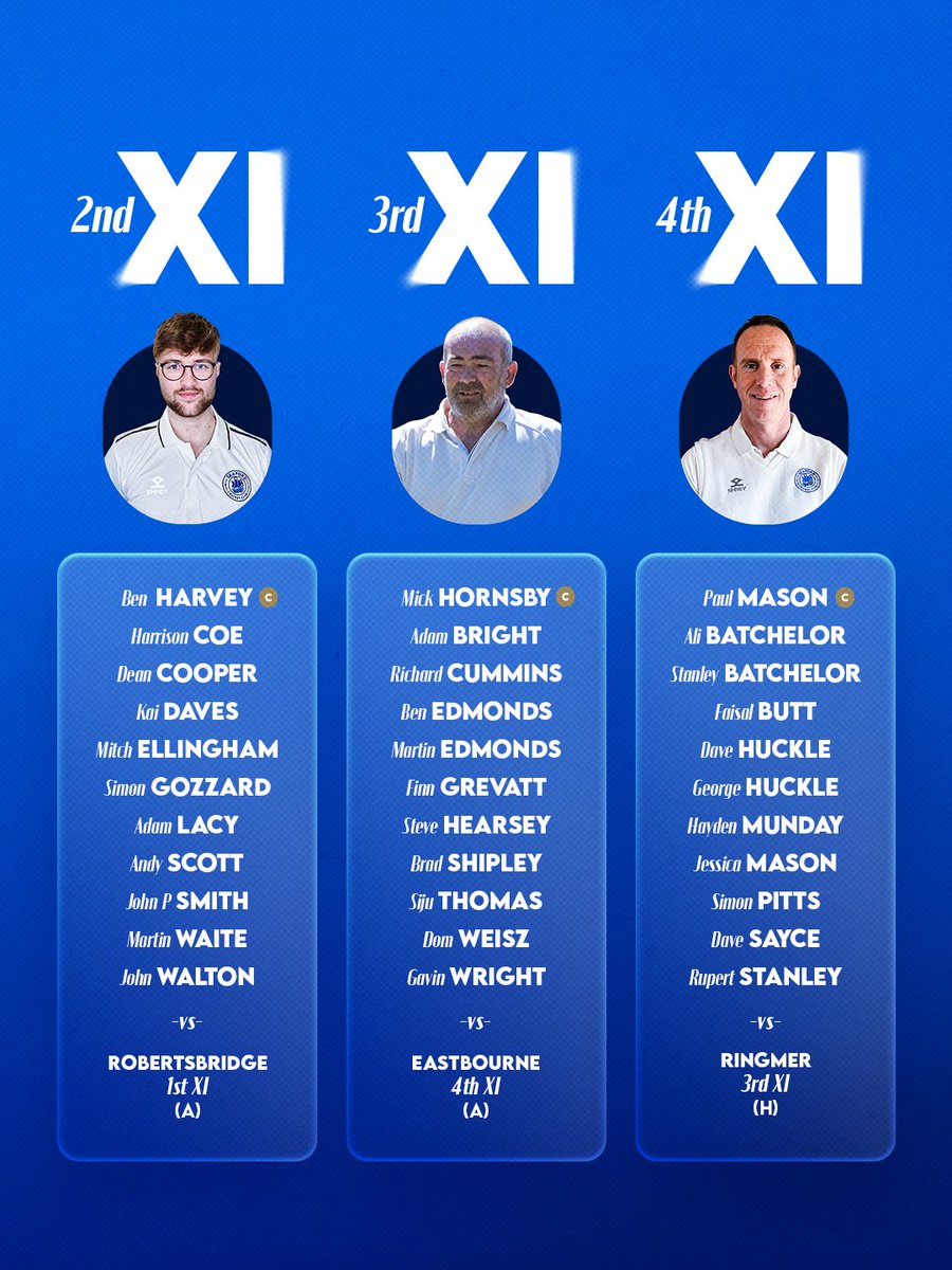 SeafordCC's tweet photo. How we line-up to start the second half of the Sussex Cricket League season. 🫡

⛵️🌊 | #UpTheFord #TeamNews https://t.co/Cg2XvYeuSc