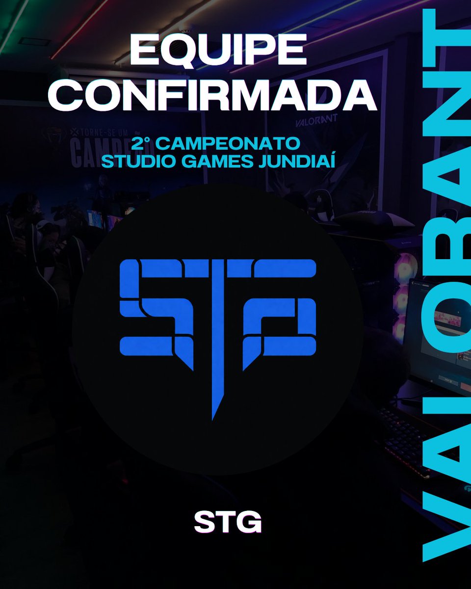 StudioGamevsJD's tweet photo. CONFIRMADA!

A STG está oficialmente no nosso campeonato de VALORANT!

Sejam bem-vindos! Agora é hora de mostrar toda a força dentro do servidor e lutar pelo título.

Quem será o próximo confirmado?

#VALORANT #ValorantBR #Esports https://t.co/JteIJwwaLc