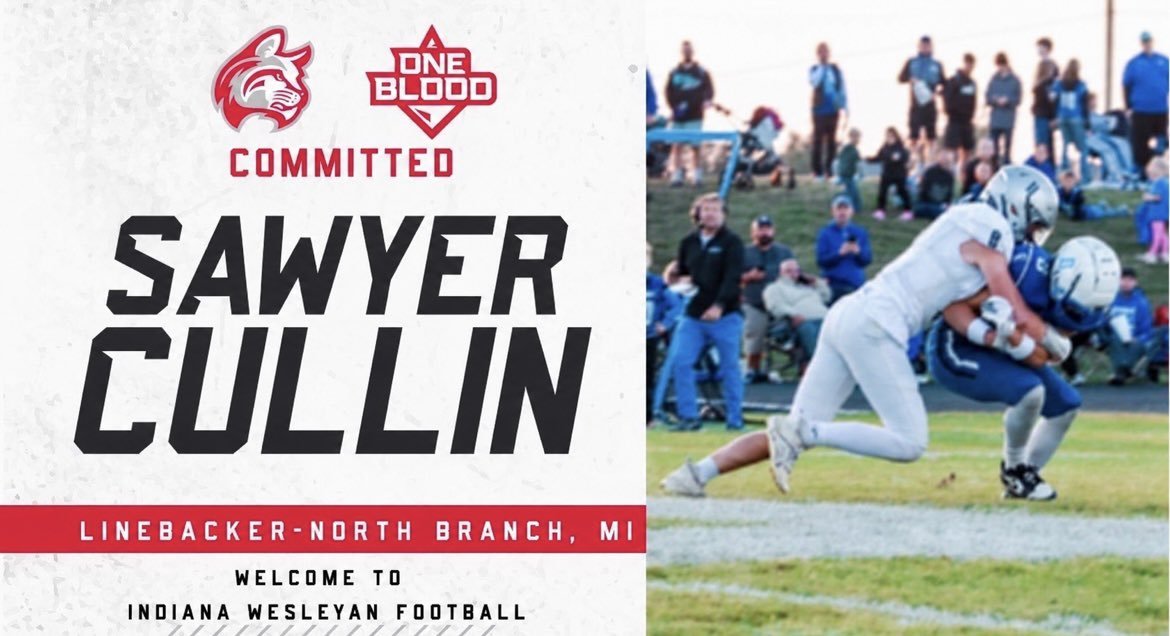 TheD_Zone's tweet photo. North Branch 2027 MLB/TE Sawyer Cullin has committed to Indiana Wesleyan      

https://t.co/ypIkdM0QpE https://t.co/2ZIZTH1y7F