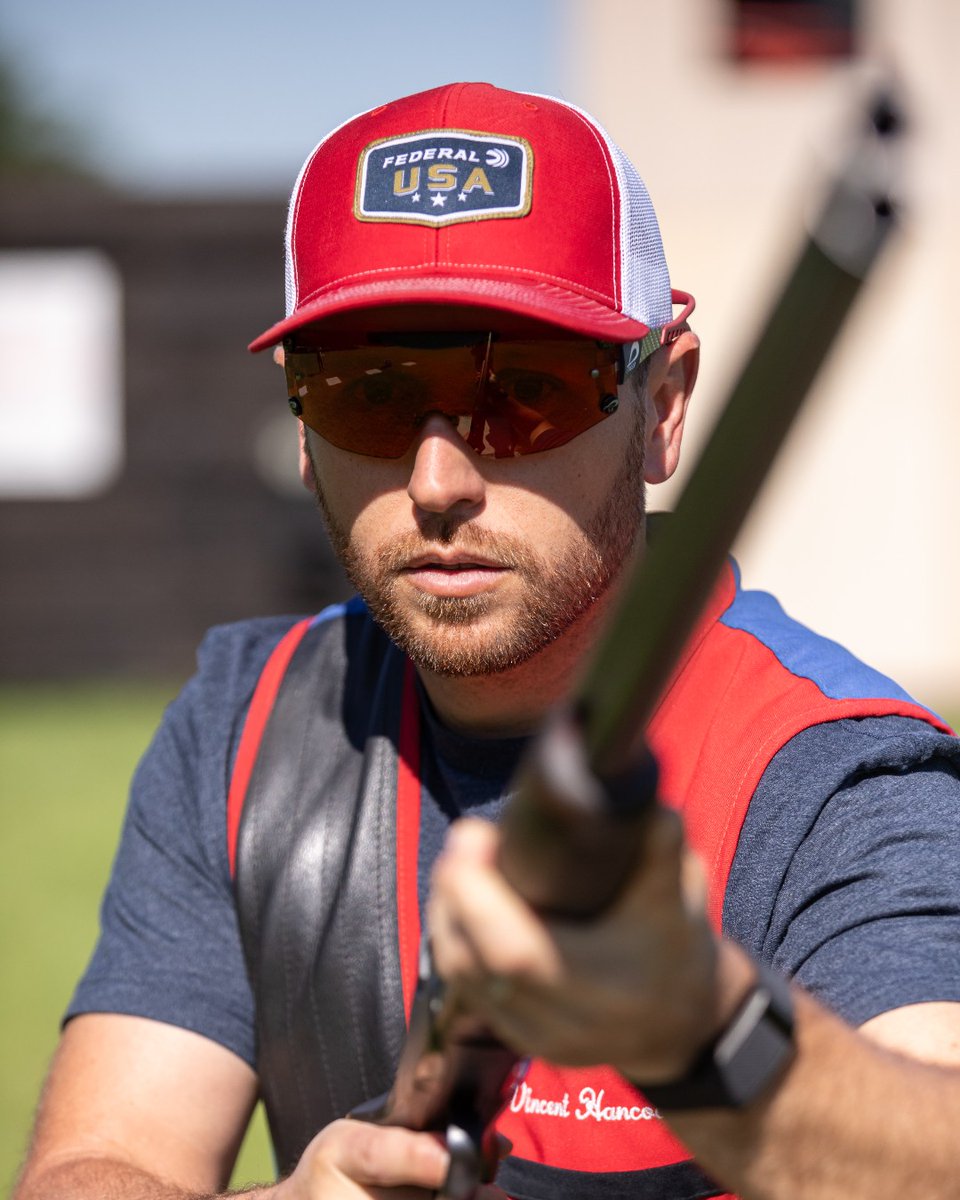 FederalPremium's tweet photo. Huge congratulations to #TeamFederal’s Vincent Hancock for his gold-medal performance at the ISSF World Cup in Lonato, Italy! Vincent didn’t just take the win, he shattered the WORLD RECORD with a perfect 36/36 in the finals. The greatest to ever do it, we’re proud to power your success!
