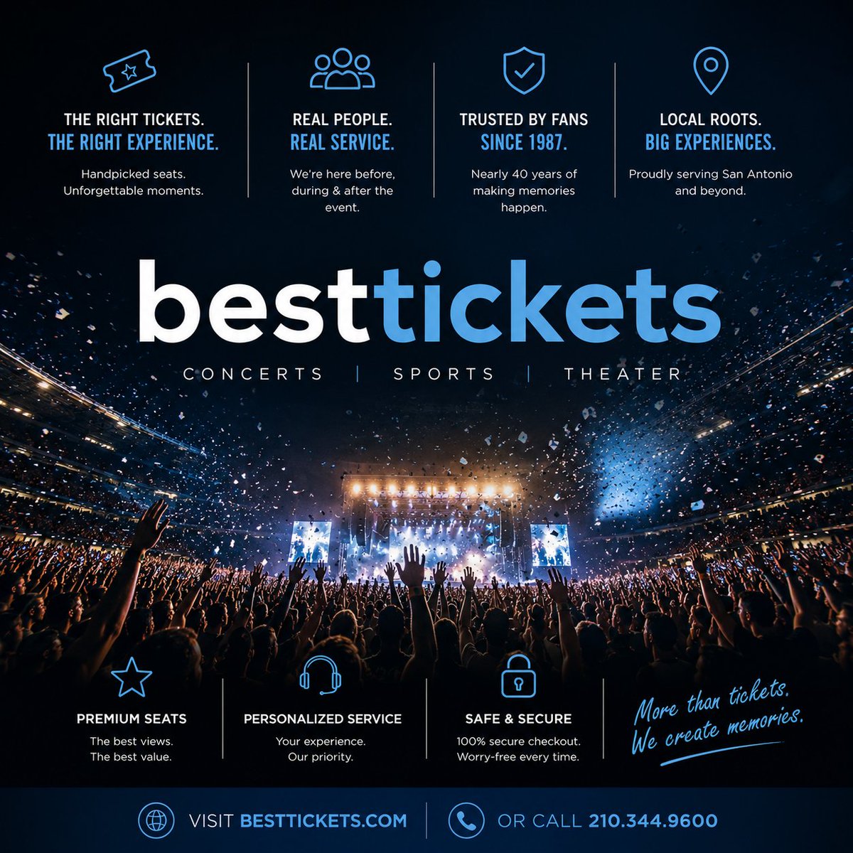 besttickets's tweet photo. Some events are worth planning months in advance.
Some are worth rearranging your schedule for. You'll never regret making memories. 💯
#BestTickets https://t.co/Wwhgx0g8Wk