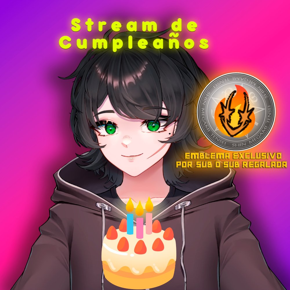 The_Froggyy's tweet photo. OMG, la criaturita se hace cada vez más vieja. 🎂

Ando celebrando ahora en el 🟣 y se darán emblemas exclusivos! :3

Son invitados a pasar a saludar! https://t.co/TDNOoPwFFT