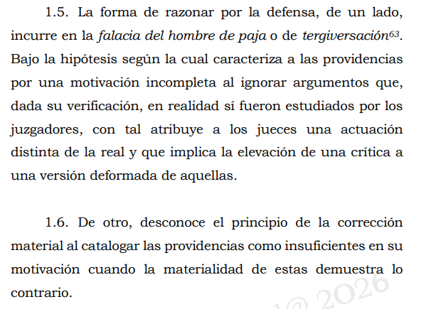 loviedoH's tweet photo. Corte S. Rad. 60722/26. Homicidio agravado y en grado de tentativa.

Entre otros temas como nulidades por revocatoria de poder de la defensa y no avalado, falacia del hombre de paja o tergiversación. Al estipularse la historia clínica la cual consagra «manifiesta [que] fue https://t.co/NQzgyIHBBh