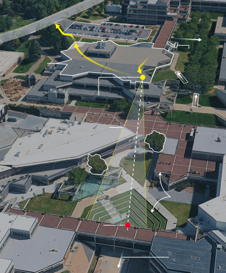 LShapedAmbush's tweet photo. @twitch9093 @Alchapo_36 @angertab @GBNT1952 @paramounttactcl Ah yes, the poorly drawn MS Paint.  The foundation upon which to build your debunkery of “the narrative”.

The elevation of the Lossee Center roof is significantly higher. https://t.co/rjWbP7MliJ