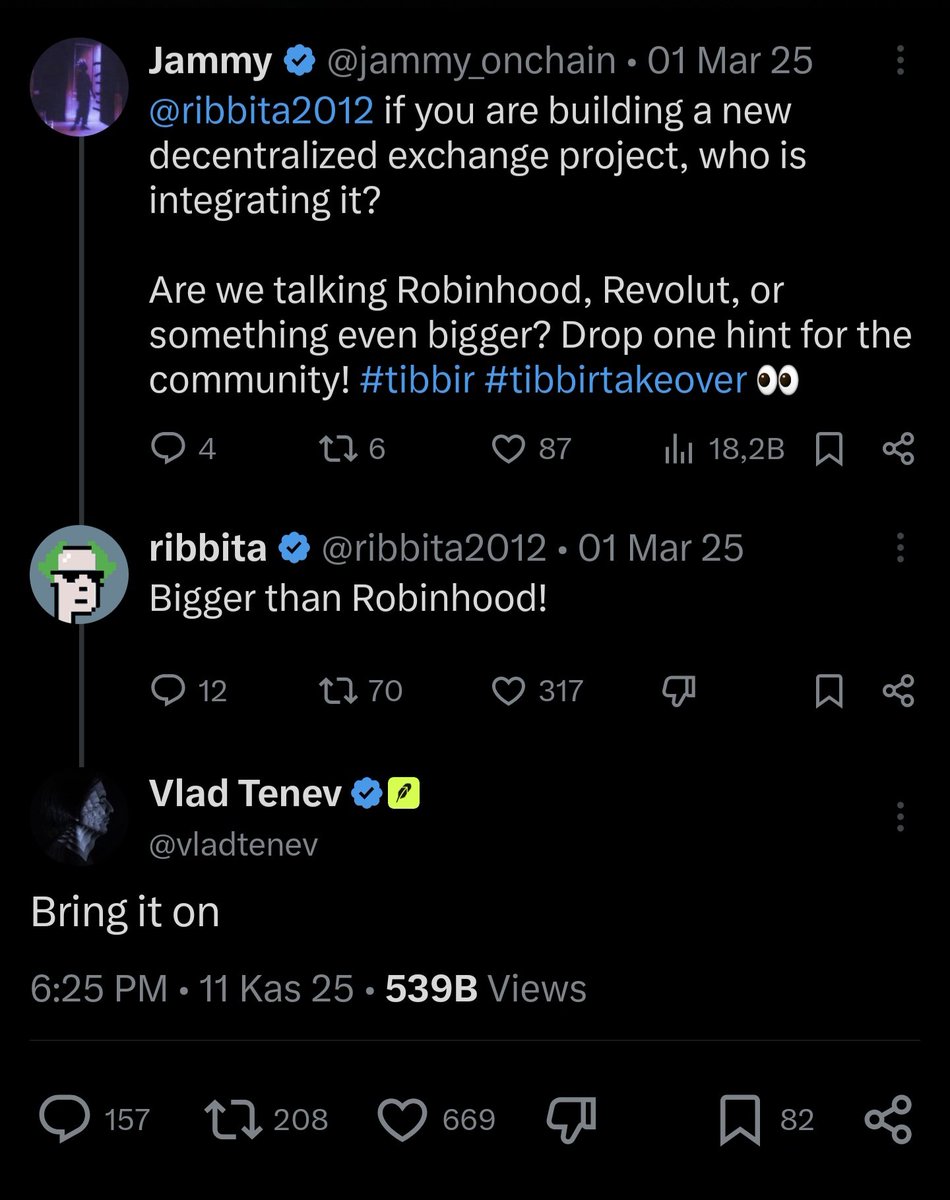Neolawyer1's tweet photo. "Ribbit Capital's portfolio companies have inspired a new crypto and AI project, aimed at DISRUPTING THE STATUS QUO"

It's literally all here 🐸 $TIBBIR https://t.co/h3uWLwlqCY
