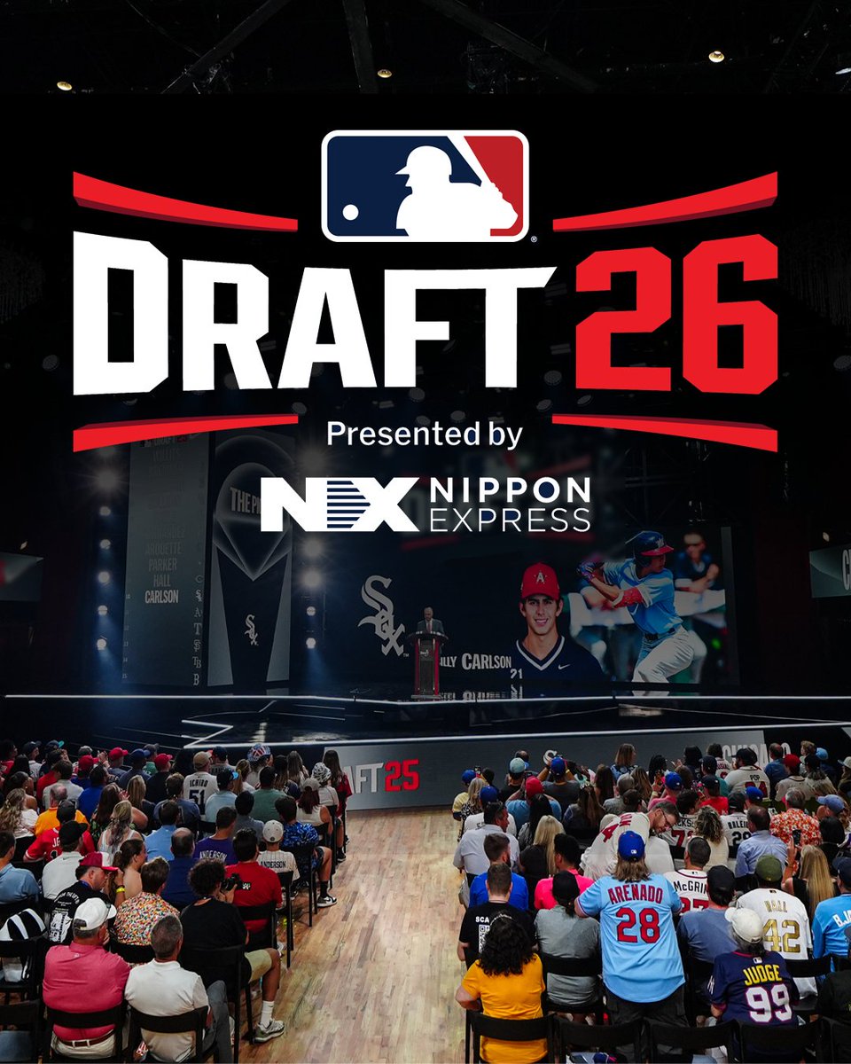 MLBDraft's tweet photo. The 2026 MLB Draft gets underway TOMORROW!

Here's everything you need to know: https://t.co/JpUlzyZvV3 https://t.co/ajdCITlz5U