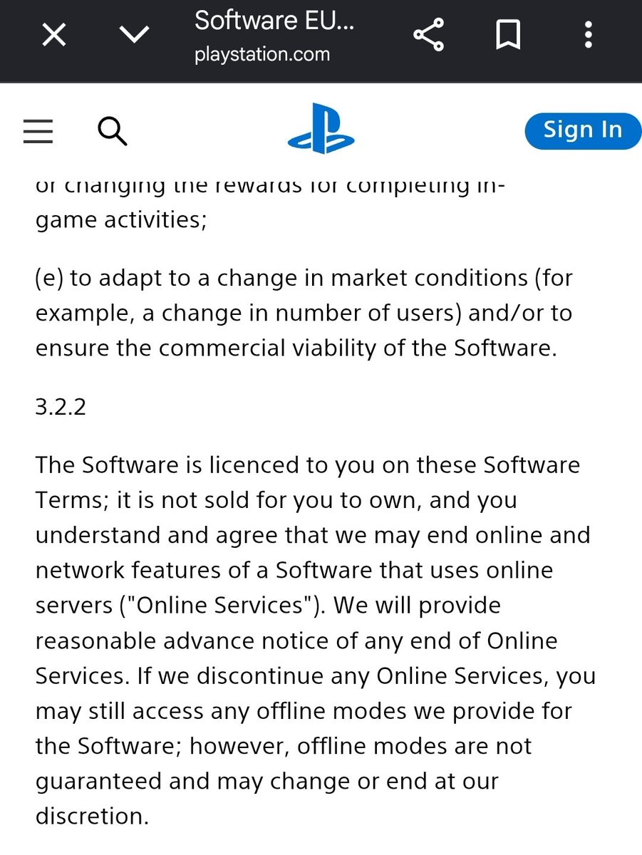 GingerTempest's tweet photo. @PlayStation @PS_Support_UK @PlayStation We want our games on a disk. Digitals have their place; but your EULA section 3.2.2 says we don't own the games we buy. Which is a big deal that anticonsumerism is in the EULA. We put you on the map. Respect your players. This disrespect won't stand. https://t.co/JADKDiMDm8