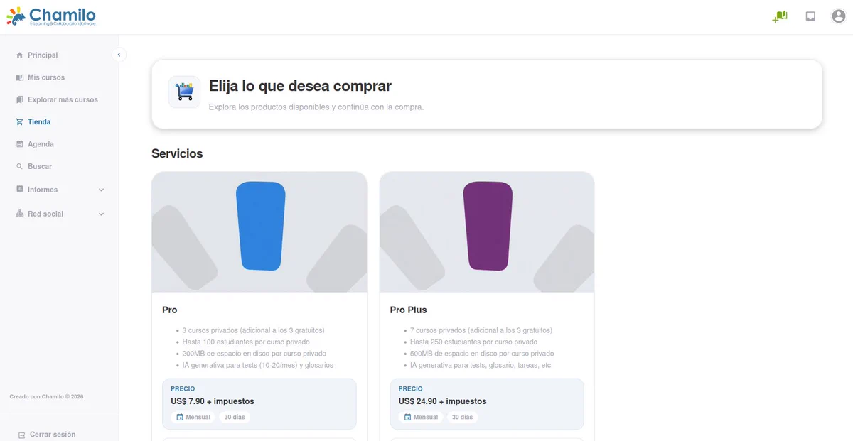Lista de planes premium
