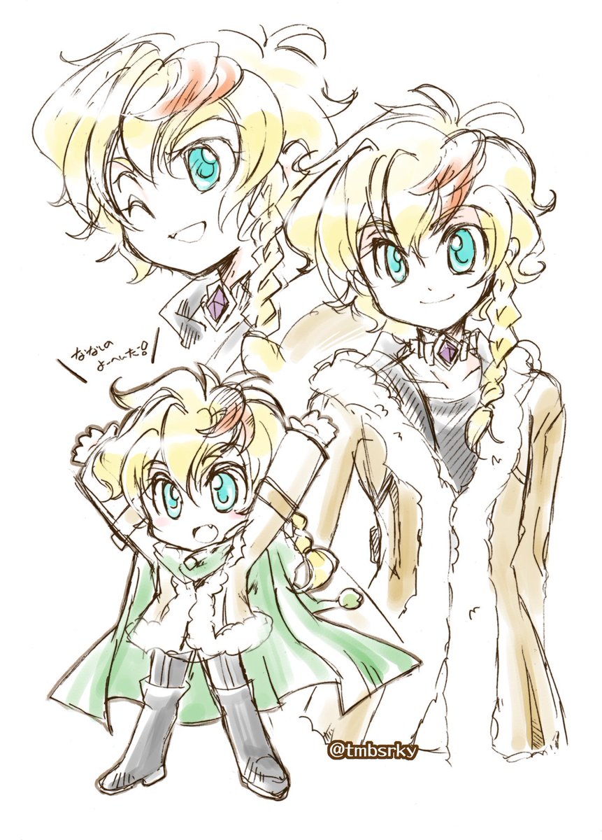 tmbsrky's tweet photo. （お絵描き再放送）
奪還のロゼの初見感想をあちこちで見てﾆﾖﾆﾖしています←
1話からクライマックスだよねほんとね〜〜ロゼ君ちゃん大好き🌸

地上波放送おめでとう！円盤も買うぞー！！ https://t.co/bZSxQT1wRQ