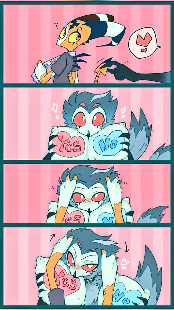 Kimberley_k_8's tweet photo. "The hardest decision? When the answer is already written all over your face. 💕🫣"

#HelluvaBoss #HelluvaBossFanart #Blitzo #Loona #Stolas #HazbinHotel #HazbinHotelFanart #Vivziepop https://t.co/PShrhrrzfq