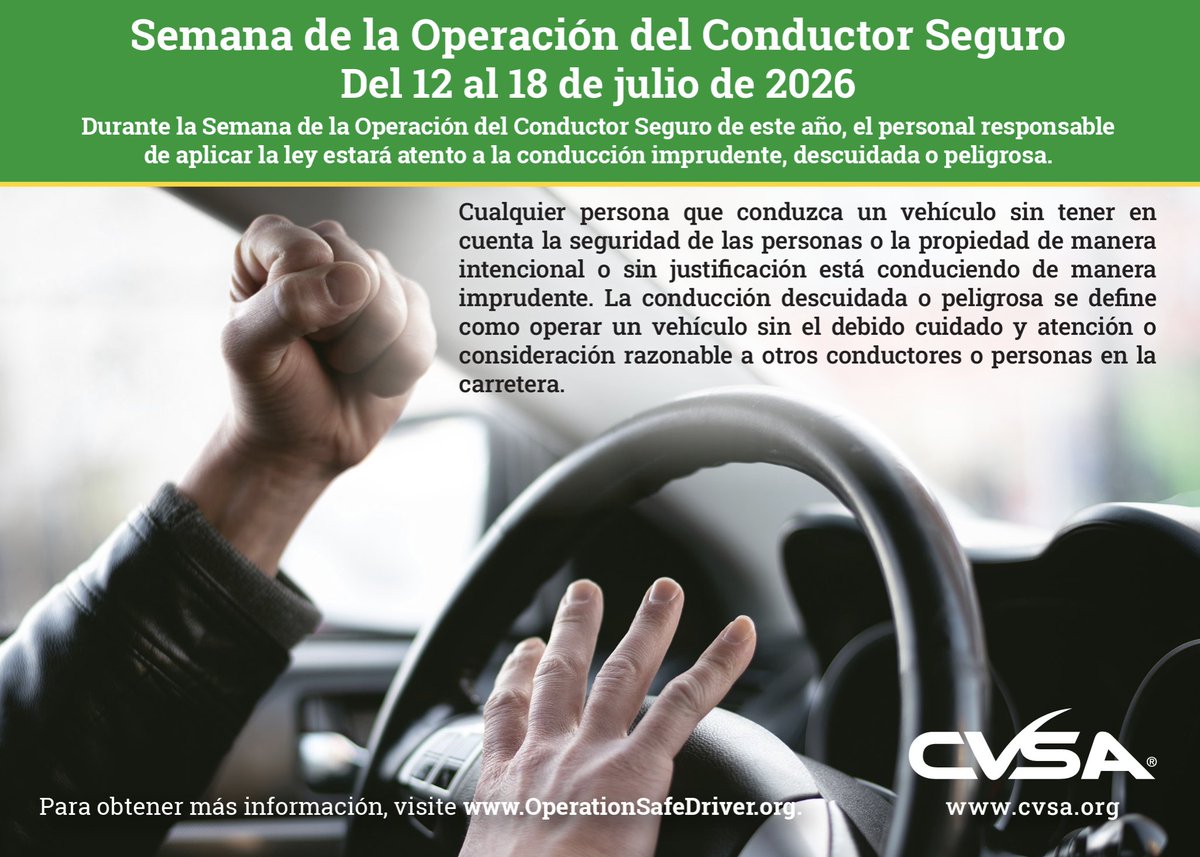 caintra_nl's tweet photo. 🚛 CAINTRA Nuevo León invita a sus socios y aliados a sumarse a la Semana de la Operación del Conductor Seguro 2026

Del 12 al 18 de julio, se llevará a cabo esta campaña internacional impulsada por la Commercial Vehicle Safety Alliance (@CVSA), con la participación de México, Estados Unidos y Canadá.

El objetivo es claro: fortalecer la seguridad vial en el autotransporte federal, promoviendo prácticas de conducción responsable y reduciendo conductas de riesgo como:
🔹 Exceso de velocidad
🔹 Conducción distraída
🔹 No uso del cinturón de seguridad

Desde CAINTRA Nuevo León, respaldamos esta iniciativa y hacemos un llamado a nuestras empresas afiliadas con flotas propias o vehículos de autotransporte de carga a informarse y participar activamente en las acciones preventivas que se impulsarán durante esta semana.
La seguridad en carretera es responsabilidad de todos. Sumemos esfuerzos para construir una cultura de conducción segura y profesionalizar cada vez más nuestro sector.