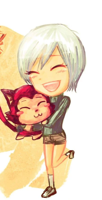 CelestialBeacon's tweet photo. Yukino giggles as she is pounced on by the small Exceed. Cuddling him with a smile, she carried him between her arms. 

``Then let's go get him... or... would you prefer going out to get a treat first?`` https://t.co/7CyBzOzsHR