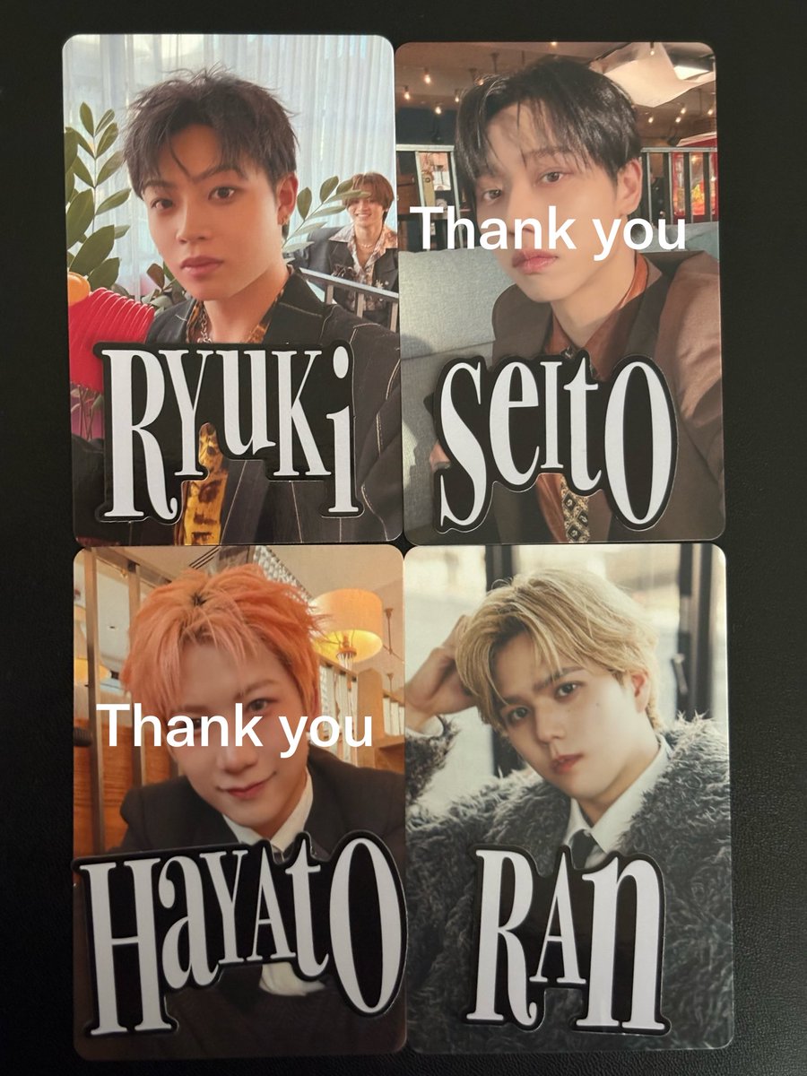 thii0617's tweet photo. @kakki0109 初めまして、検索より失礼いたします。
RYUKI自撮り、RAN他撮りを所持しているのですが、ナオヤ両種との交換は可能でしょうか？
ご検討よろしくお願いいたします。 https://t.co/HwGodo4x0Z