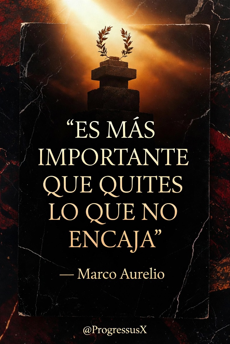 ProgressusX's tweet photo. Frater 💪🔥🌾

Cerramos con Marco Aurelio, que gobernó un imperio y aun así se exigía a sí mismo revisar sus actos cada noche.

"No es necesario que agregues nada; es más importante que quites lo que no encaja con la naturaleza de un ser racional." — Marco Aurelio

Esta semana no hablamos de hacer más. Hablamos de hacer lo correcto, con constancia, sin necesitar aplausos ni motivación externa.

La disciplina no es dureza contra ti mismo. Es la forma más honesta de decirte: "me importo lo suficiente como para cumplir lo que prometo."

La semana que viene seguimos construyendo. Por ahora, descansa. Te lo ganaste.

Un paso intencional a la vez. 🏛️

#ConsejosDeMiViejo #MarcoAurelio #Disciplina #Estoicismo