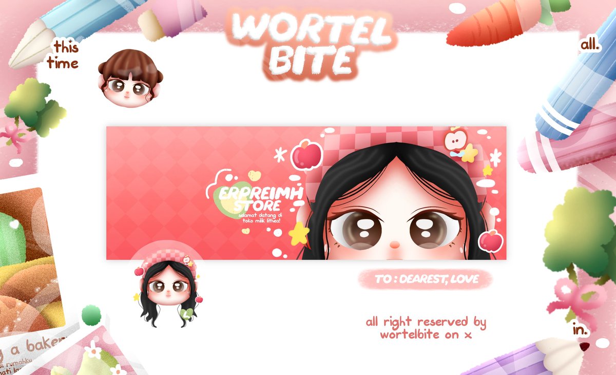 wortelbite's tweet photo. . . . Help Rep@st :a ☘️💭
arigato temen temen . . . #bealanja

hai 🖐🏻, aku kembali open by request untuk keempat katalog aku, yang semua nya bisa di resize menjadi set-up ataupun wabis, dll. dan ada diskon bundle resize dapat 10 items (wow) berlaku untuk 1 orang aja diskonnya, cek alt ia : ayo jajan! ☀️✉️  . . .