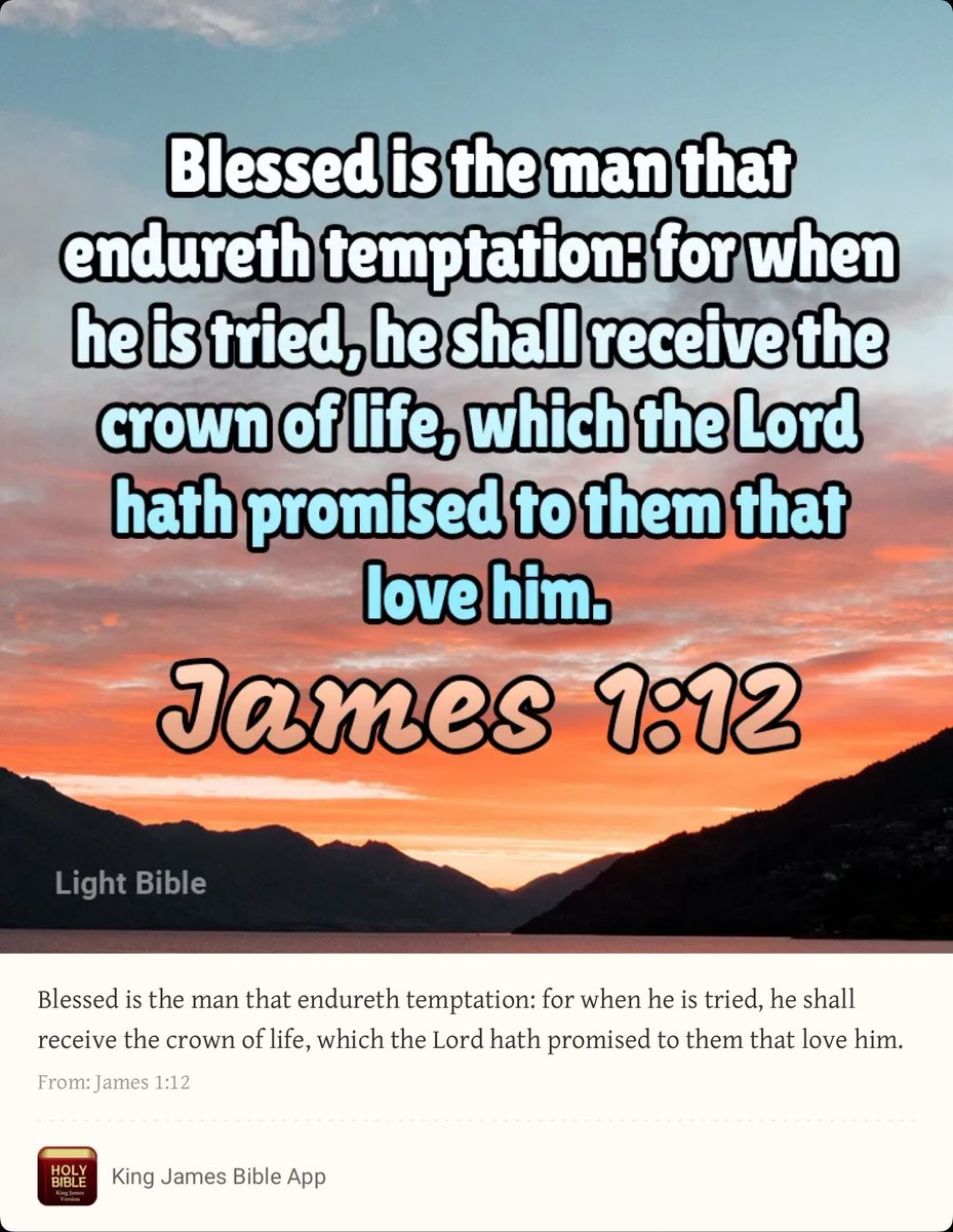 birgans's tweet photo. Inspiration

All of us have experienced severe tests of our faith. Many Christians have also had to endure persecution for their beliefs. James explains the importance of keeping faith, standing strong, and holding onto your beliefs. This lesson from James was perhaps given with some foresight into the coming trials for early Christians, who were persecuted and killed for believing in Christ. It still happens today in some parts of the world, but strengthen your faith in difficult times! Do this and reap the ultimate reward.

Prayer  

Esteemed Father and creator of all that is good, I shall not wander from your path. With each passing test and tribulation my faith in you is reinforced, and I ask that you help me strengthen the faith of all those around me. Sustain me, O Lord, with your power so that I may go from this place as a faithful child of you, filled with the Holy Spirit for all to witness. In the name of Christ I humbly pray this to you, Amen.

Healing Revival Support 

We were in a healing revival from Sunday the 7th of June to 14th of June at 6:30. Nightly Now I am asking where are what is the next city is the next Revival going to take place in Jesus Christ Mighty Name Amen. Pastor Larry Birgans Ended
14/2026 on Sunday Night Address 2701 Cottage Way Sacramento Ca 95825 To support this https://t.co/g8Hf9Wq7ui
Zelle : New Life In Christ Jesus (916) 488-1448, Larry Birgans Cash App, Venmo App and also the PayPal App.