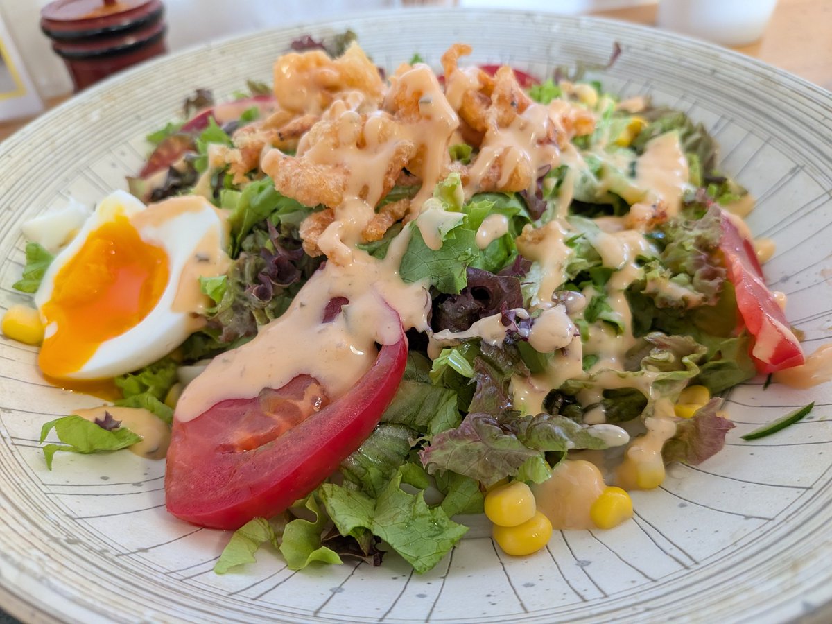 o_range0808's tweet photo. 本日のランチ✨
サラダうどん。 https://t.co/q9dcpLi5eb