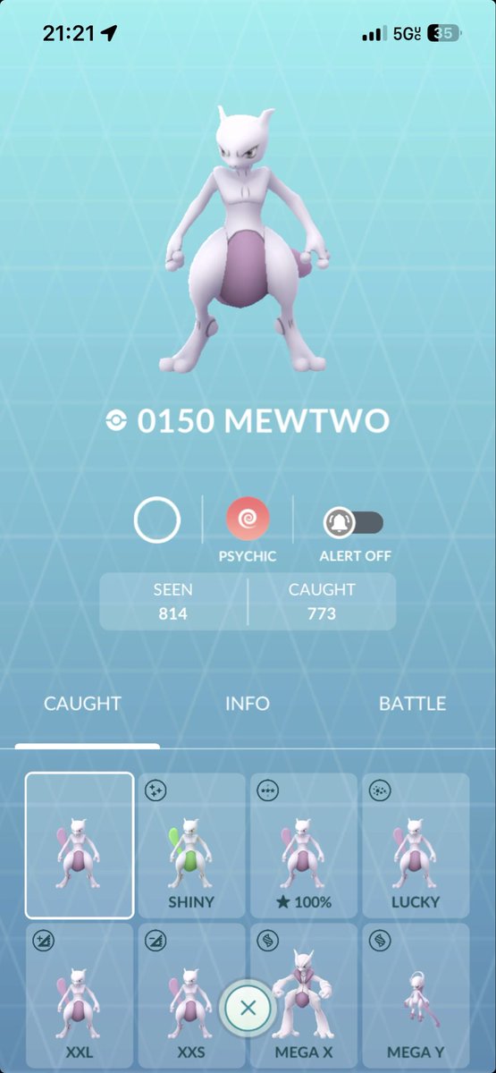 cafelebee's tweet photo. So it took me 983 Kyurem encounters and Lucky Trades to finally hit hundo.

Ignoring my purified hundo Mewtwo, I’ve never seen a raw hundo Mewtwo. And not for lack of trying.

Maybe this weekend?! 🤪

@PokemonGoApp https://t.co/bWGmDwuWW7