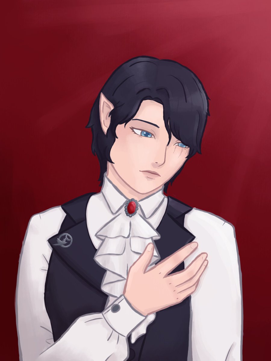cupidshair's tweet photo. My favorite vampire 🦇

#Eldarya #Nevra #fanart https://t.co/YIVFX3xvMh