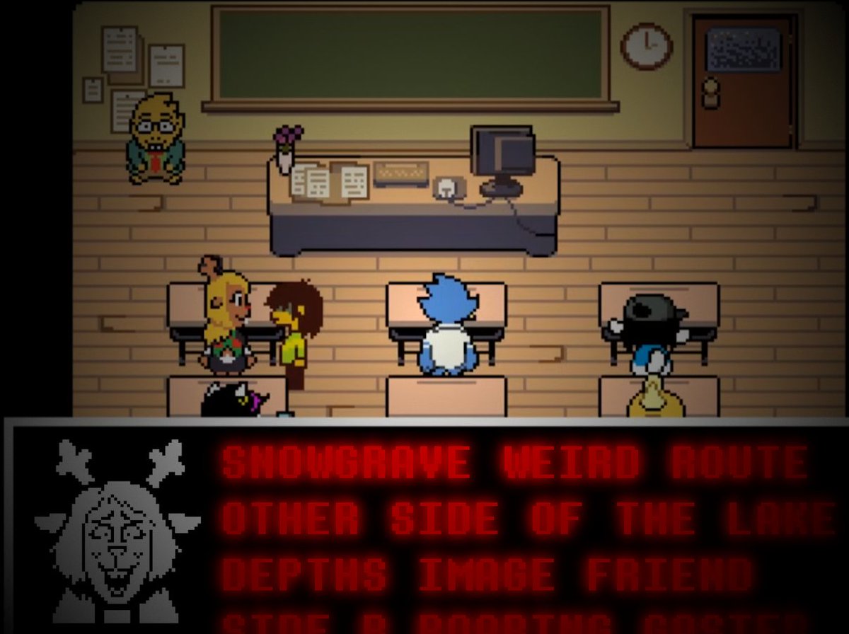 bittiutdr's tweet photo. just started replaying deltarune after beating chapter 7 side b, what the fuck is this https://t.co/hGYhjtlfYi
