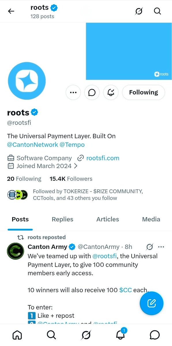 Web3Adventure0x's tweet photo. @CantonArmy @rootsfi Thank you Canton Army
Glad to joining in https://t.co/AxAScLeIVY